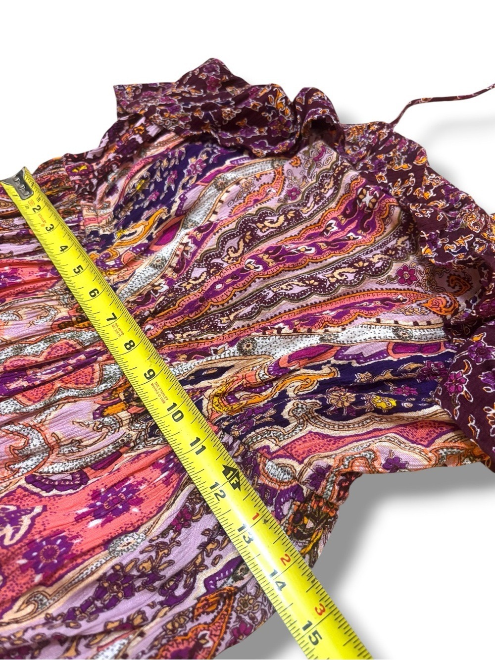 Mi Ami Francesca Paisley Halter Boho Maxi Dress Festival Hippie Large - Picture 5 of 9